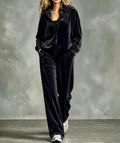 Hoodie-Set Damen mit weiten Hosen und lässigem Schnitt - 2 - Jasminaboutique.com