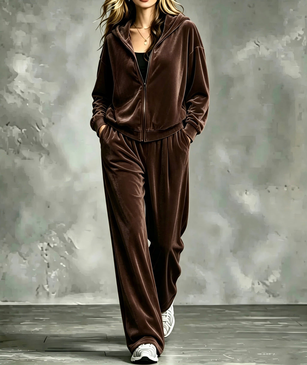 Hoodie-Set Damen mit weiten Hosen und lässigem Schnitt - 4 - Jasminaboutique.com