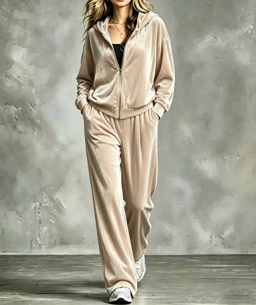 Hoodie-Set Damen mit weiten Hosen und lässigem Schnitt - 6 - Jasminaboutique.com