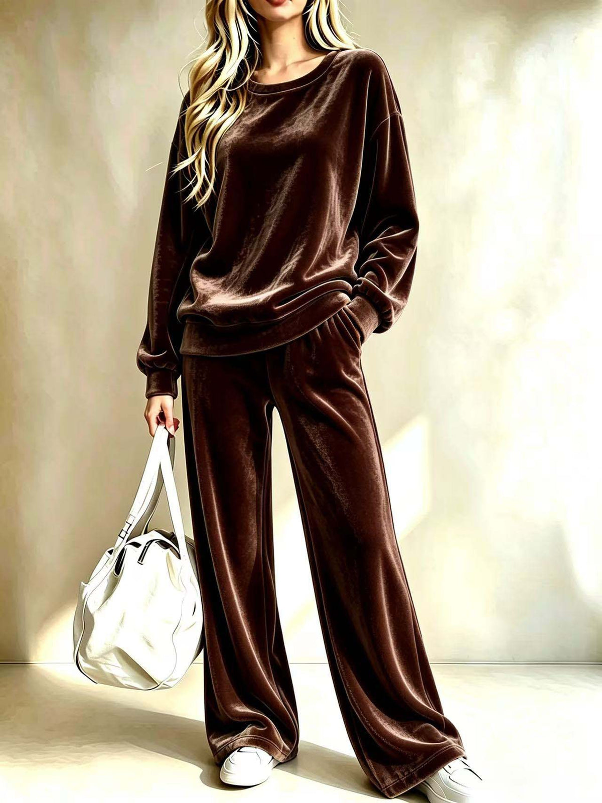 Hose-Set Damen mit weitem Schnitt und lässigem Look - 6 - Jasminaboutique.com