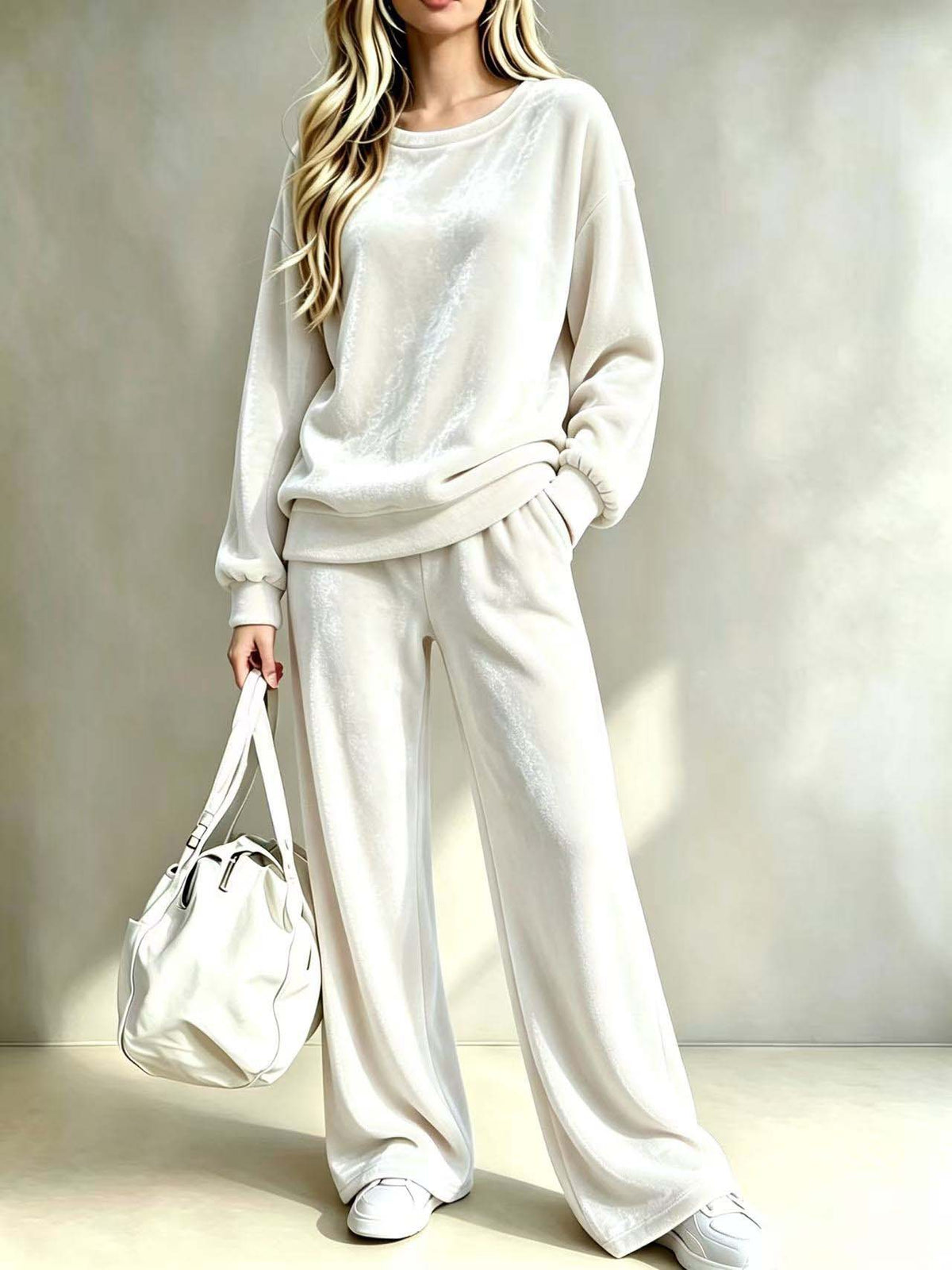 Hose-Set Damen mit weitem Schnitt und lässigem Look - 10 - Jasminaboutique.com