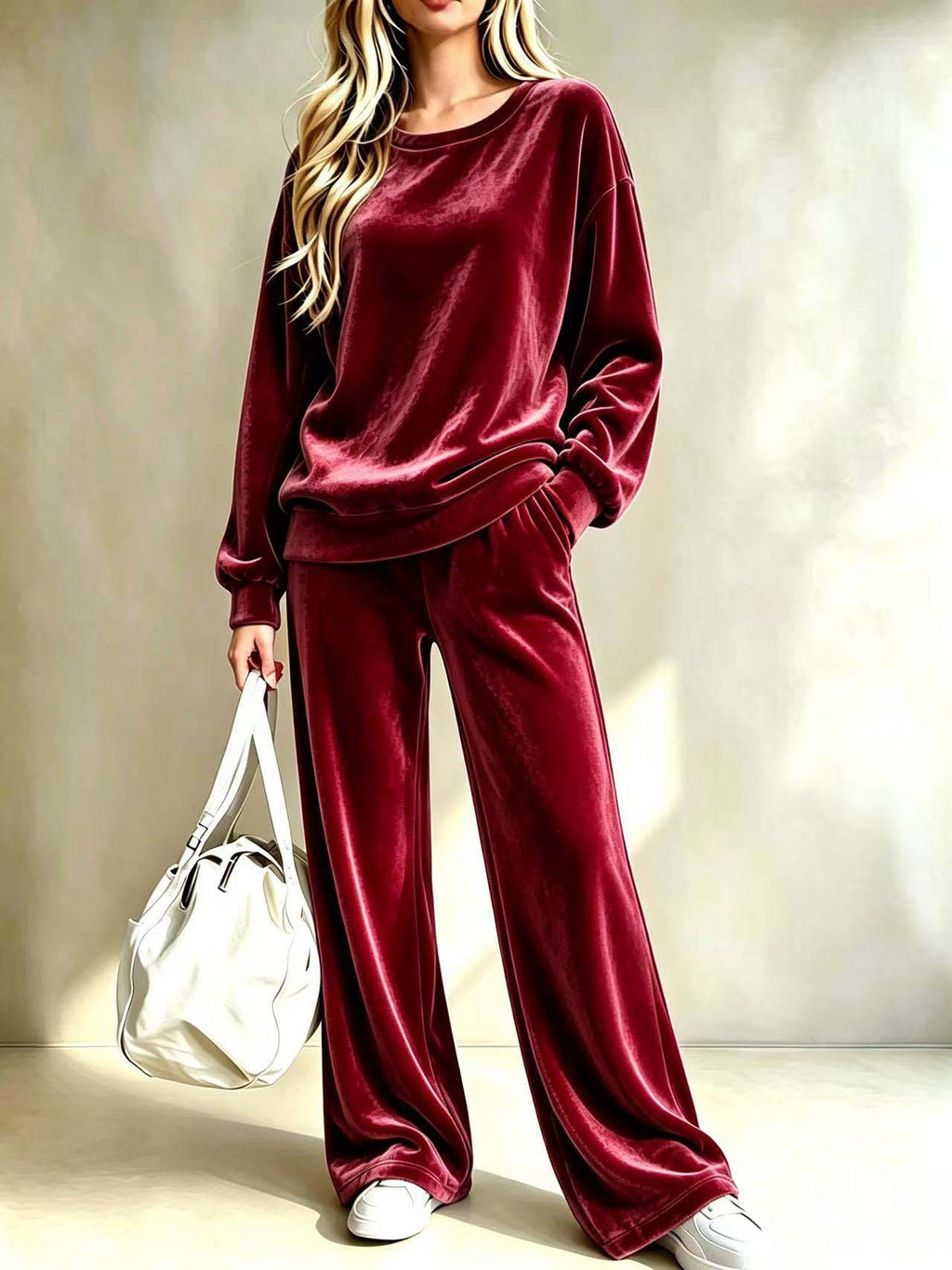 Hose-Set Damen mit weitem Schnitt und lässigem Look - 12 - Jasminaboutique.com