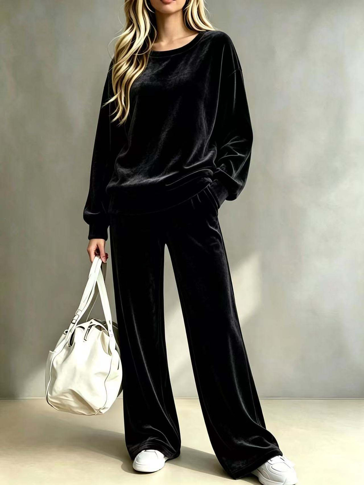 Hose-Set Damen mit weitem Schnitt und lässigem Look - 13 - Jasminaboutique.com