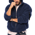 Herren Hoodie mit Reißverschluss und Kapuze, lässig, lockere Passform - 1 - Jasminaboutique.com