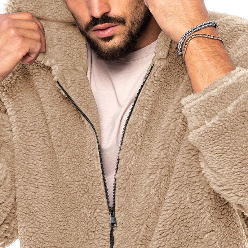Herren Hoodie mit Reißverschluss und Kapuze, lässig, lockere Passform - 2 - Jasminaboutique.com