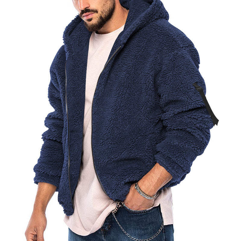 Herren Hoodie mit Reißverschluss und Kapuze, lässig, lockere Passform - 3 - Jasminaboutique.com