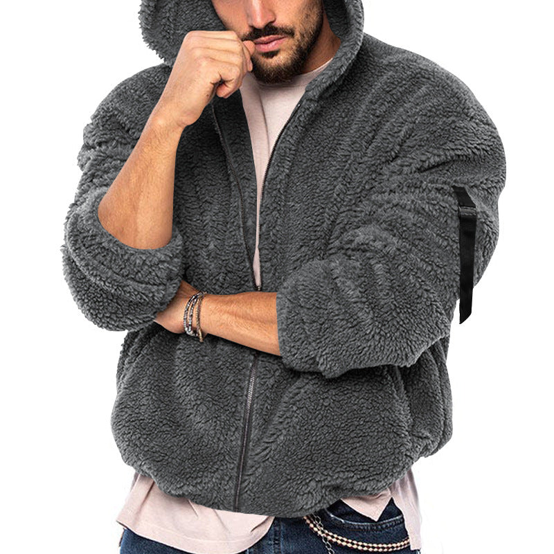 Herren Hoodie mit Reißverschluss und Kapuze, lässig, lockere Passform - 7 - Jasminaboutique.com