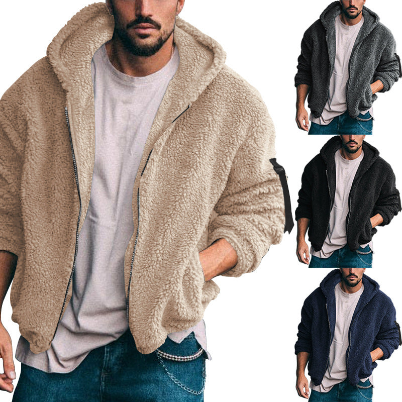 Herren Hoodie mit Reißverschluss und Kapuze, lässig, lockere Passform - 8 - Jasminaboutique.com