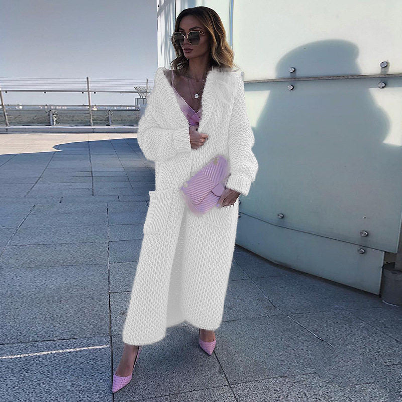 Cardigan Damen mit Taschen, lang, lässiger Schnitt - 1 - Jasminaboutique.com