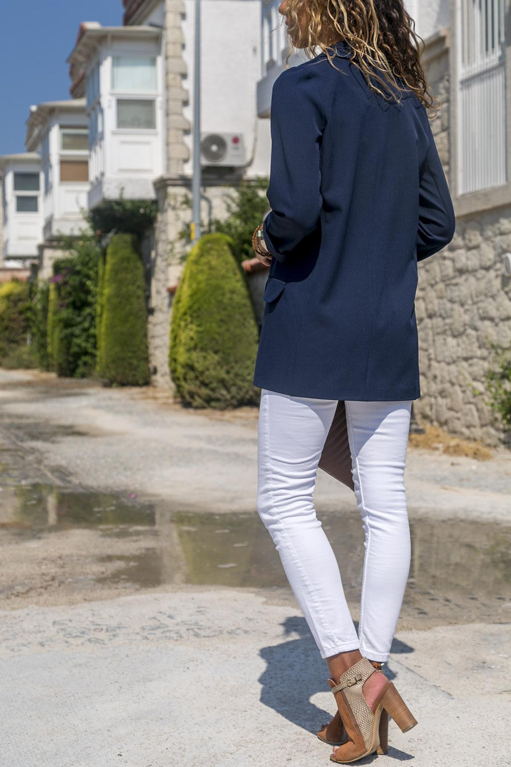 Blazer Damen mit Taschen und lässigem Schnitt - 4 - Jasminaboutique.com