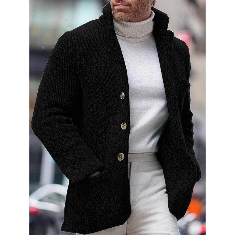 Cardigan Herren mit Stehkragen und Knöpfen - 8 - Jasminaboutique.com