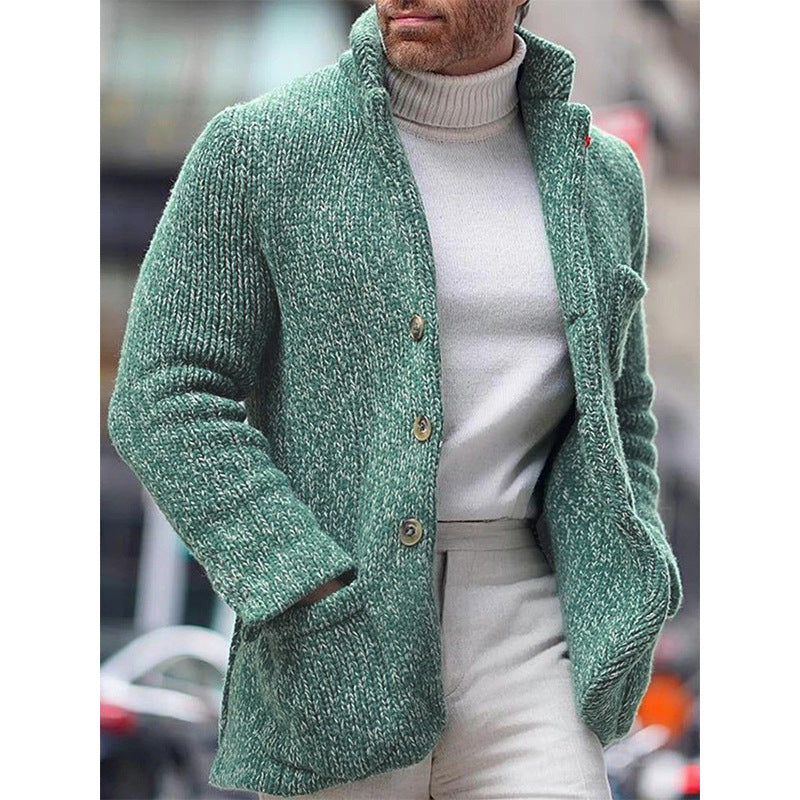 Cardigan Herren mit Stehkragen und Knöpfen - 9 - Jasminaboutique.com