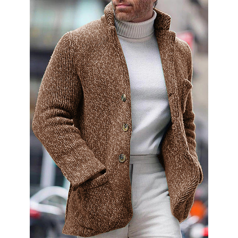 Cardigan Herren mit Stehkragen und Knöpfen - 17 - Jasminaboutique.com