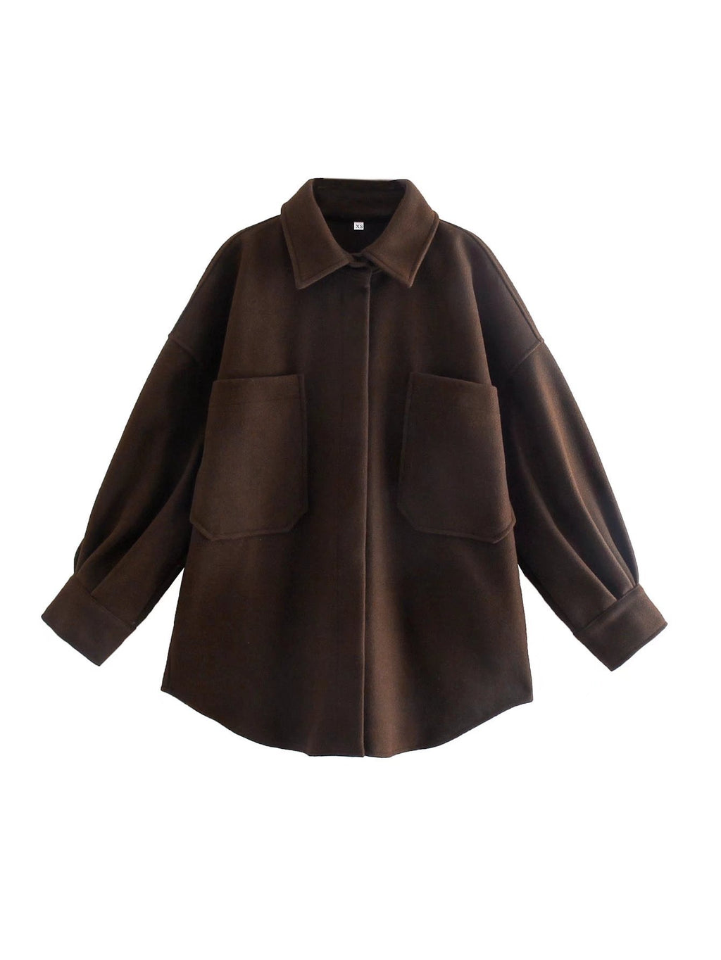 Oversized Jacke Damen mit Taschen und Stehkragen - 1 - Jasminaboutique.com