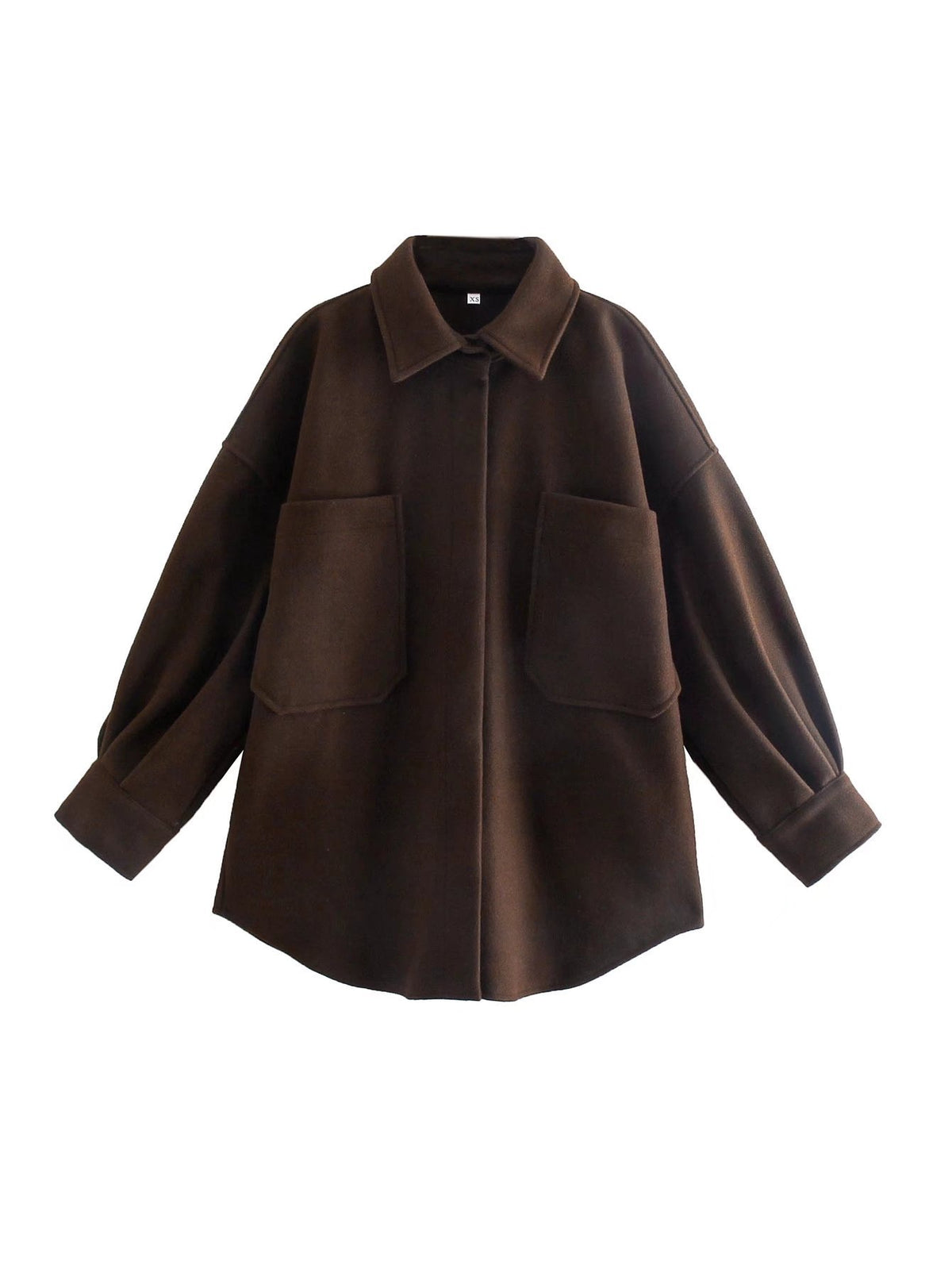 Oversized Jacke Damen mit Taschen und Stehkragen - 1 - Jasminaboutique.com