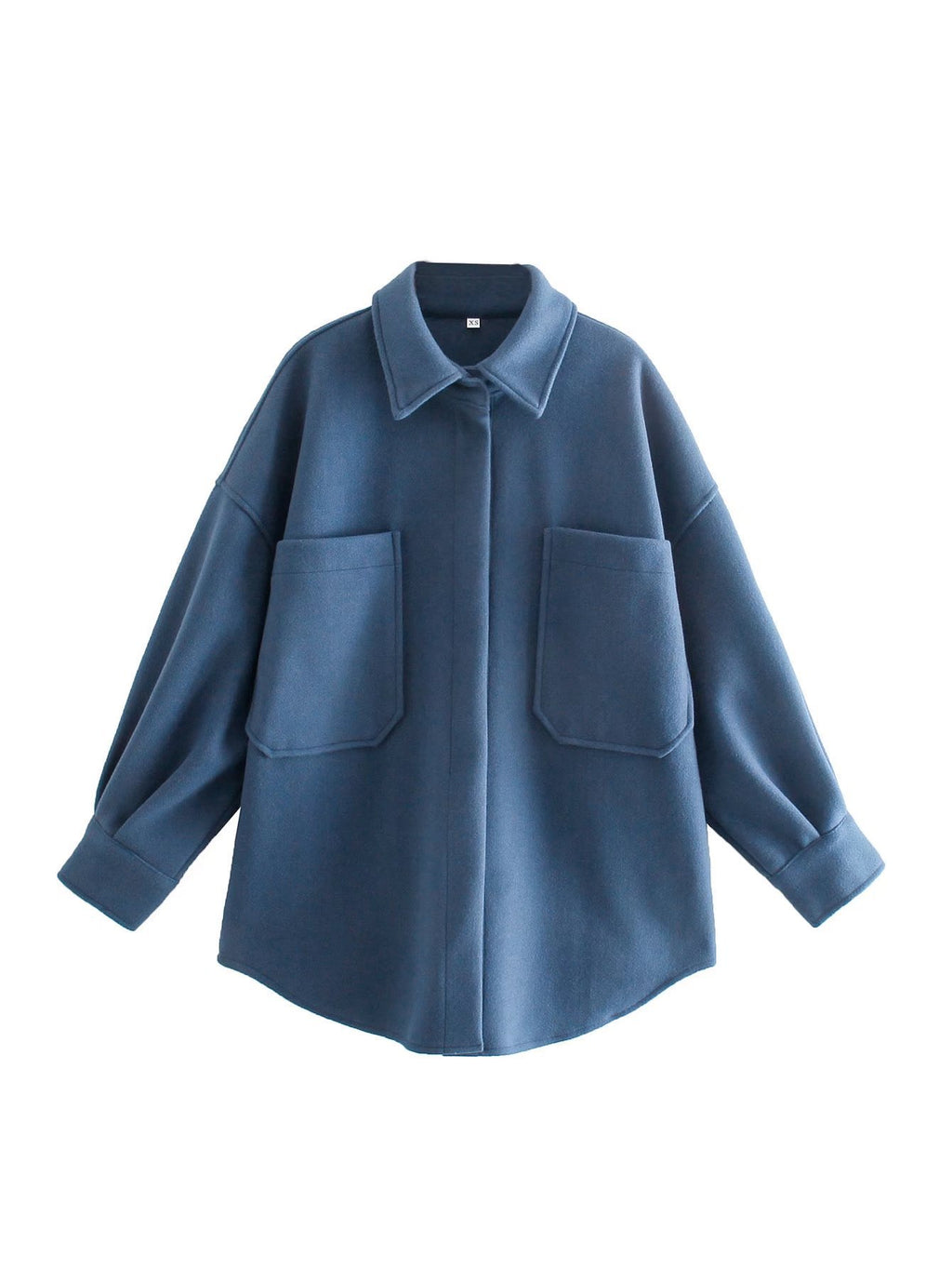Oversized Jacke Damen mit Taschen und Stehkragen - 4 - Jasminaboutique.com