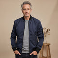 Bomberjacke Herren mit Rippbündchen und tailliertem Schnitt - 1 - Jasminaboutique.com