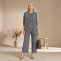 Dreiteiliges Outfit Damen mit Cardigan und Culotte - 1 - Jasminaboutique.com