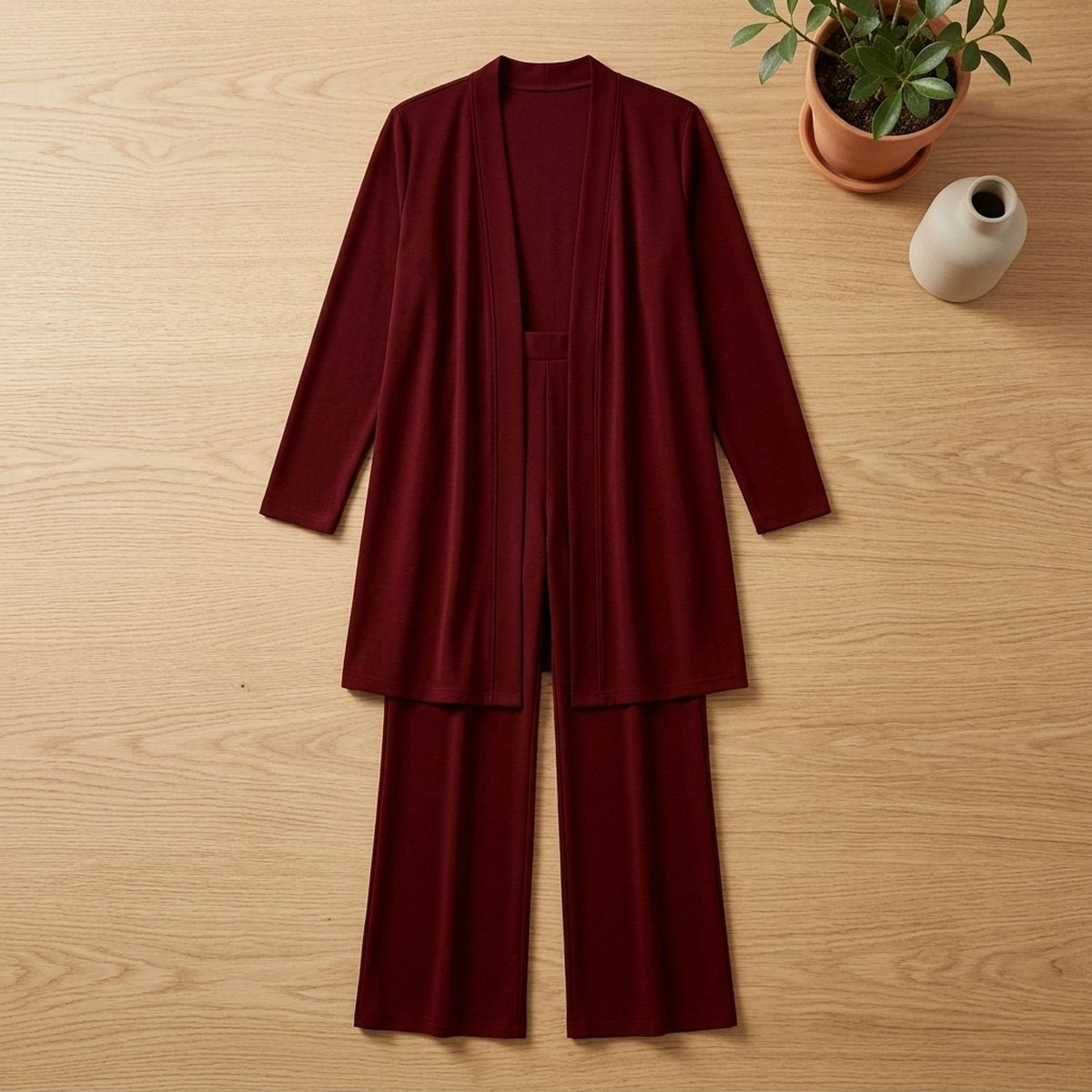 Dreiteiliges Outfit Damen mit Cardigan und Culotte - 4 - Jasminaboutique.com
