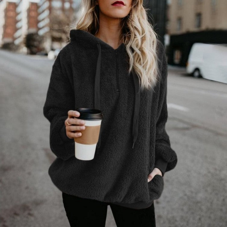 Hoodie Damen mit Kapuze und Kängurutasche, lässiger Schnitt - 10 - Jasminaboutique.com