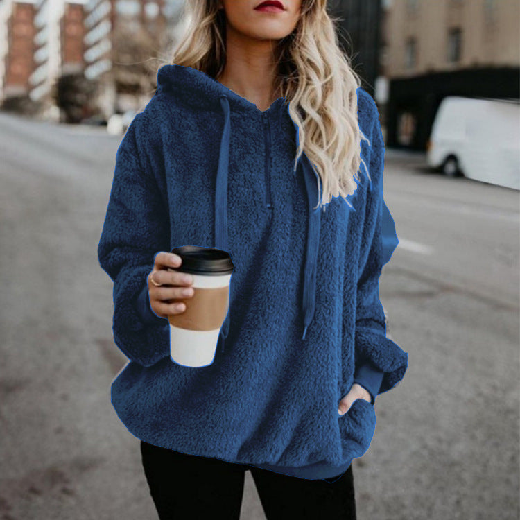 Hoodie Damen mit Kapuze und Kängurutasche, lässiger Schnitt - 15 - Jasminaboutique.com