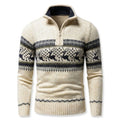 Troyer Pullover Herren mit Half-Zip und Wintermotiv - 4 - Jasminaboutique.com