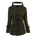 Winterjacke Damen mit Kapuze und Knopfverschluss, Slim Fit, mit Taschen - 5 - Jasminaboutique.com