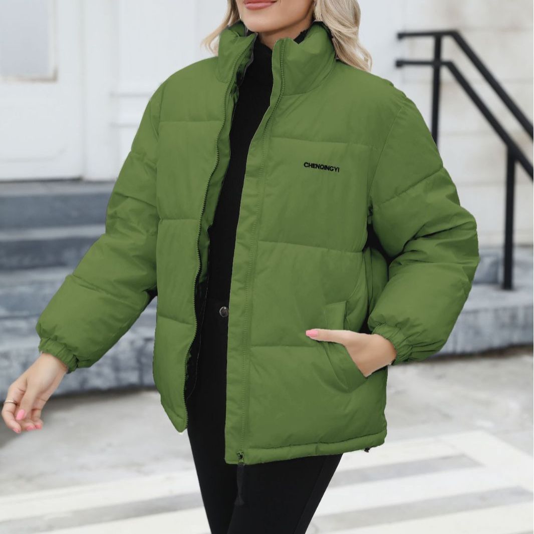 Winterjacke Damen mit Stehkragen und lockerer Passform - 5 - Jasminaboutique.com