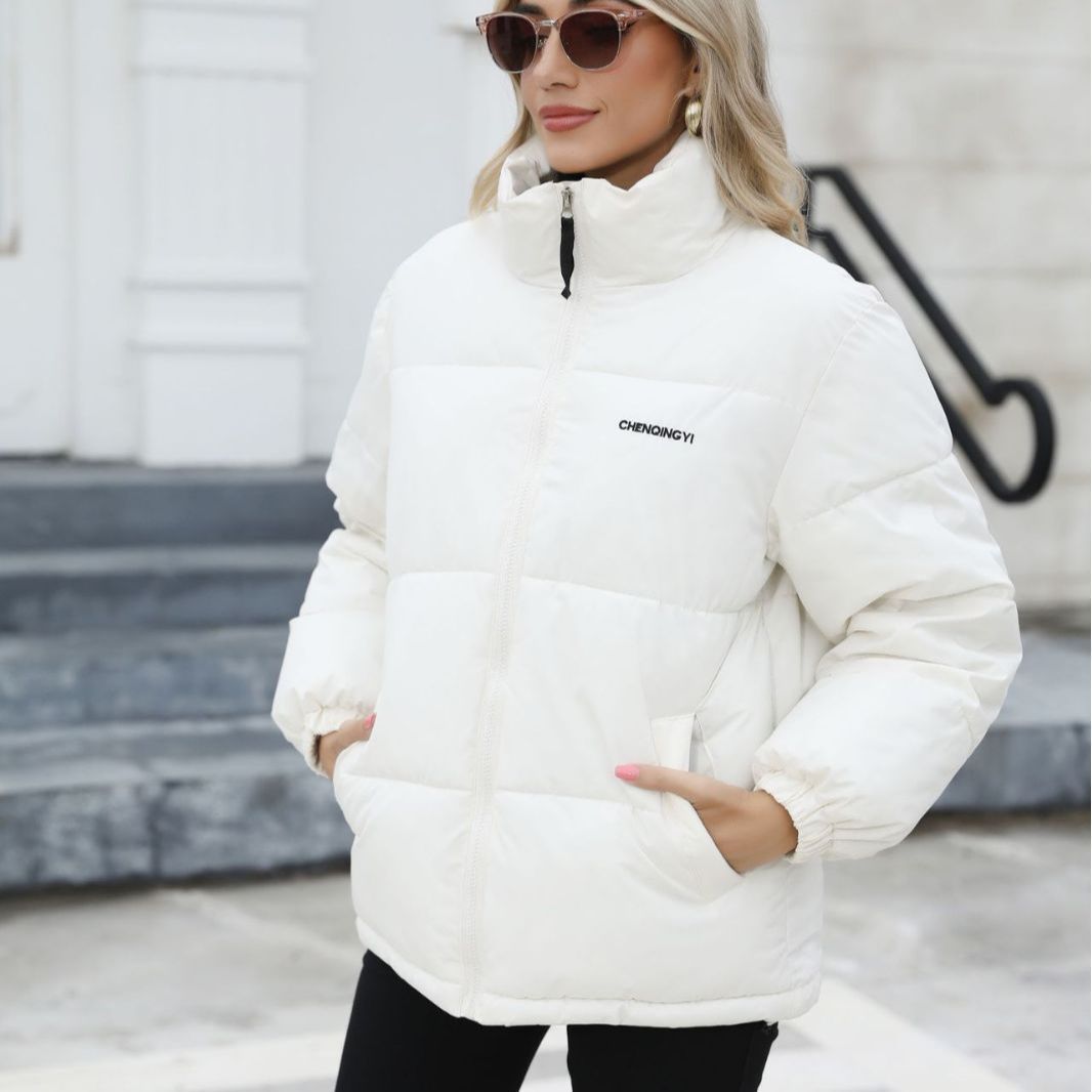 Winterjacke Damen mit Stehkragen und lockerer Passform - 6 - Jasminaboutique.com