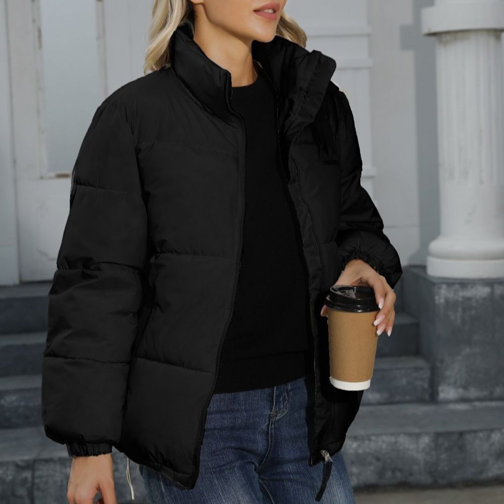 Winterjacke Damen mit Stehkragen und lockerer Passform - 7 - Jasminaboutique.com