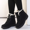 Stiefeletten Damen mit Schnürung und Fütterung - 1 - Jasminaboutique.com