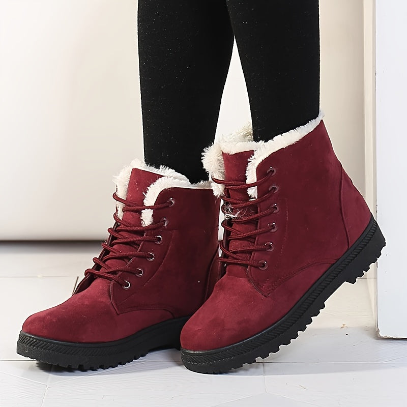 Stiefeletten Damen mit Schnürung und Fütterung - 3 - Jasminaboutique.com