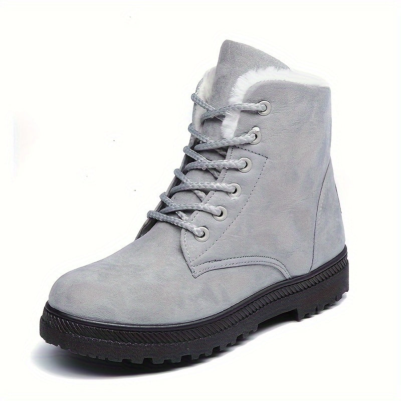 Stiefeletten Damen mit Schnürung und Fütterung - 4 - Jasminaboutique.com