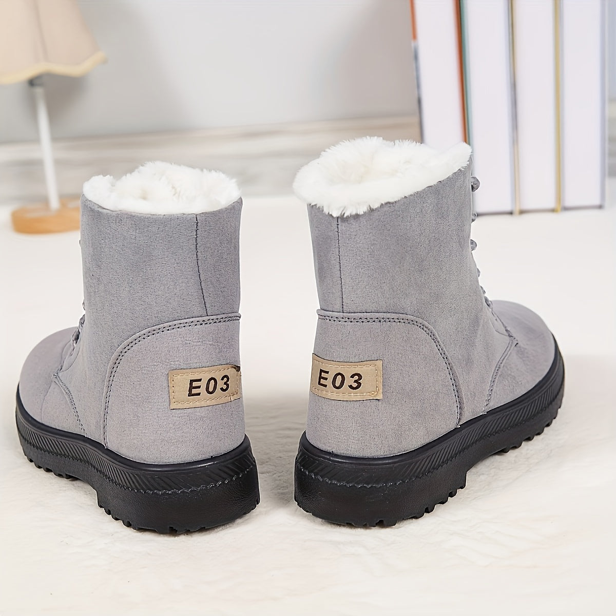 Stiefeletten Damen mit Schnürung und Fütterung - 9 - Jasminaboutique.com