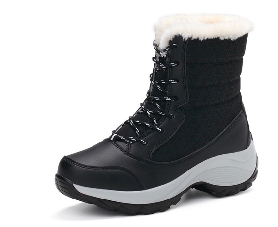 Winter Boots Damen mit Schnürung und kuscheligem Futter - 1 - Jasminaboutique.com