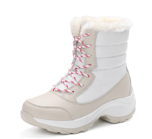 Winter Boots Damen mit Schnürung und kuscheligem Futter - 2 - Jasminaboutique.com