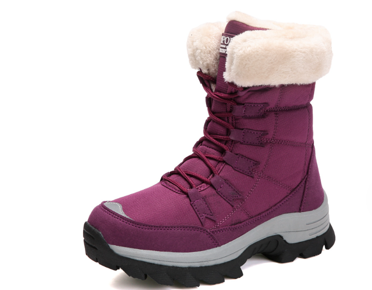Winter Boots Damen mit Schnürung und kuscheligem Futter - 5 - Jasminaboutique.com