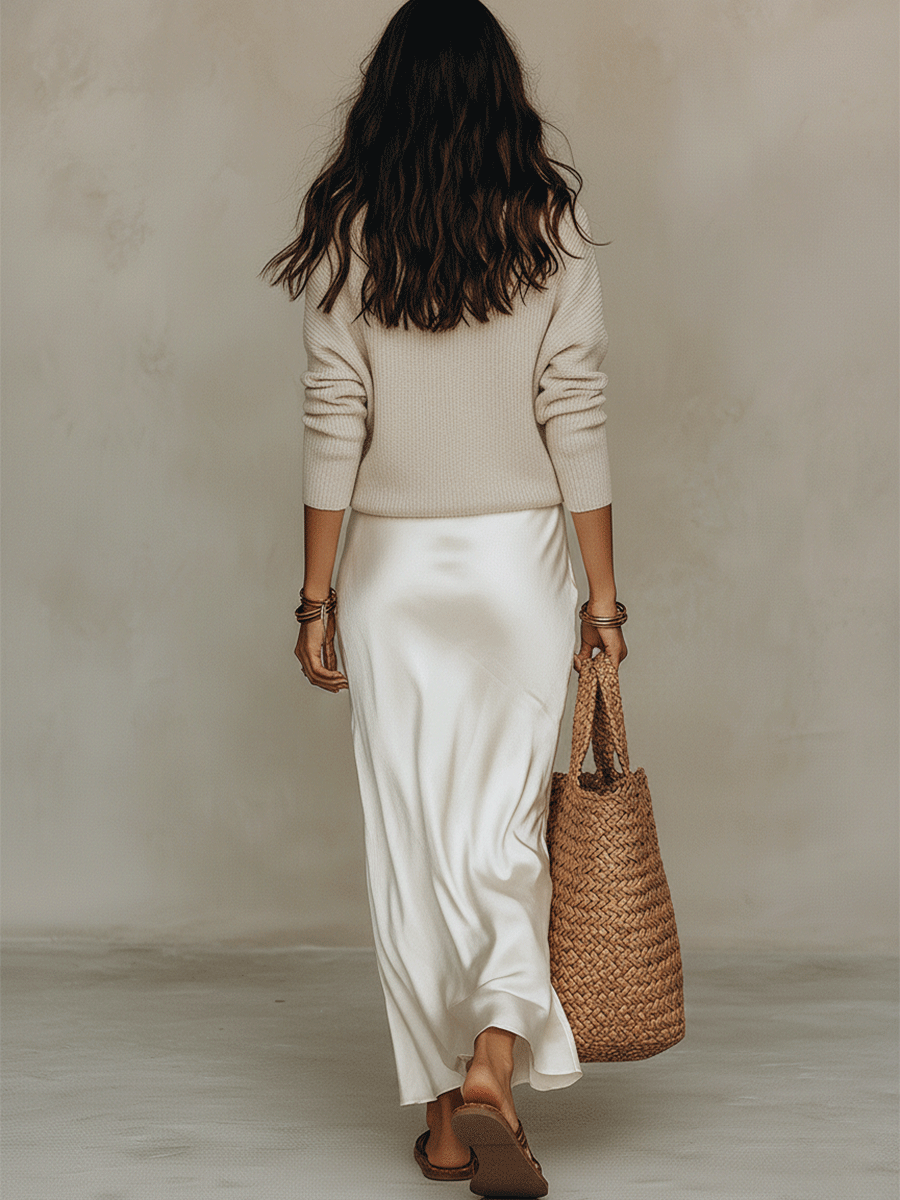 Maxikleid Damen mit V-Ausschnitt und Wickeloptik - 2 - Jasminaboutique.com