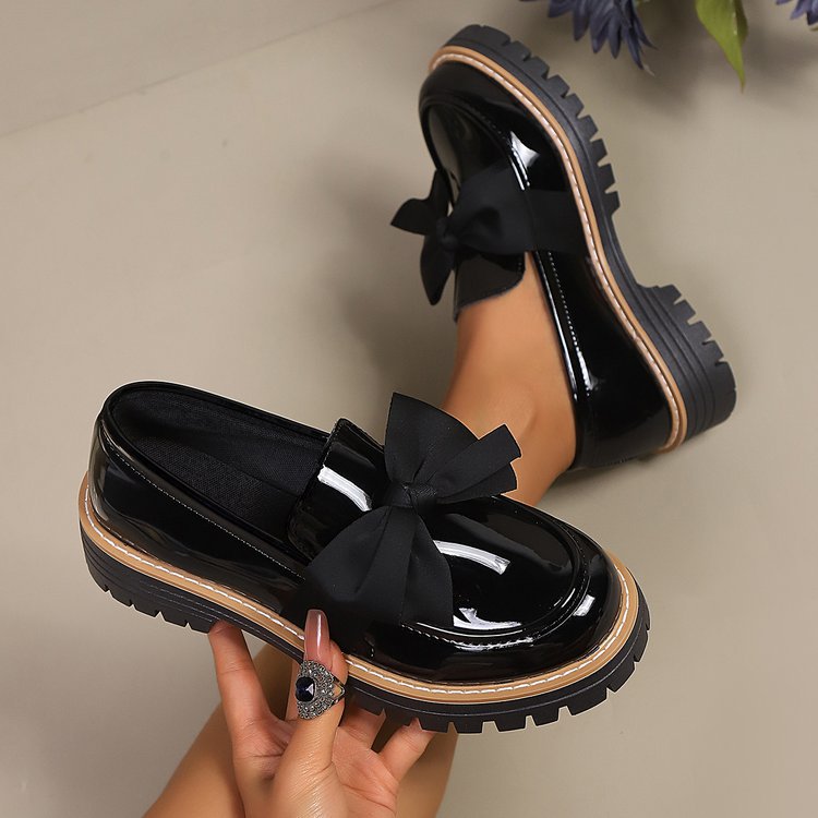 Loafers Damen mit Chunky-Sohle und Schleifen-Detail - 4 - Jasminaboutique.com