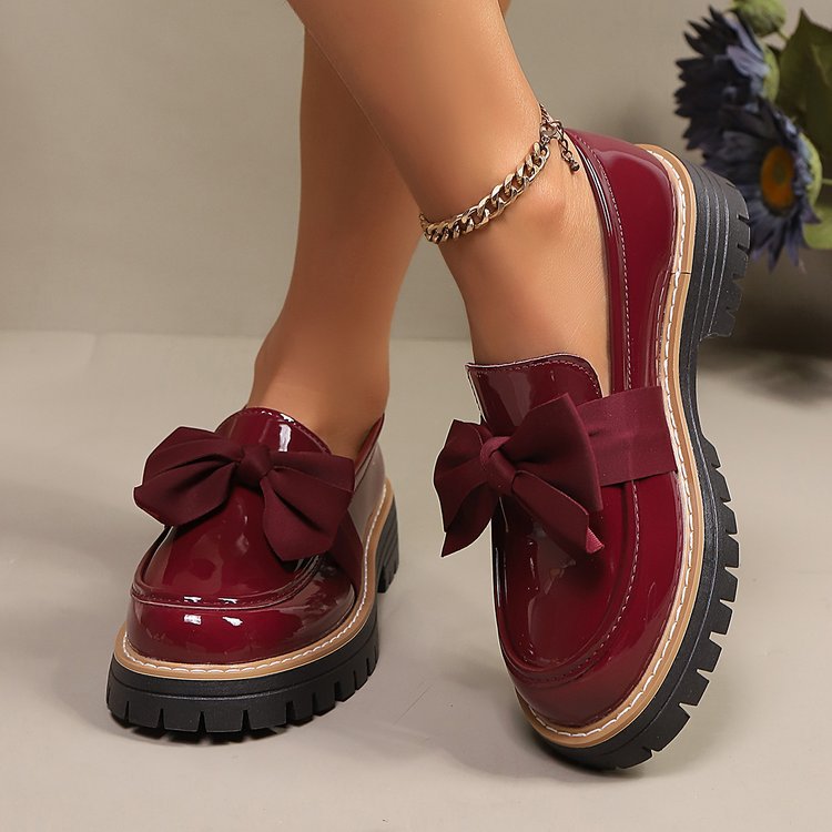 Loafers Damen mit Chunky-Sohle und Schleifen-Detail - 5 - Jasminaboutique.com