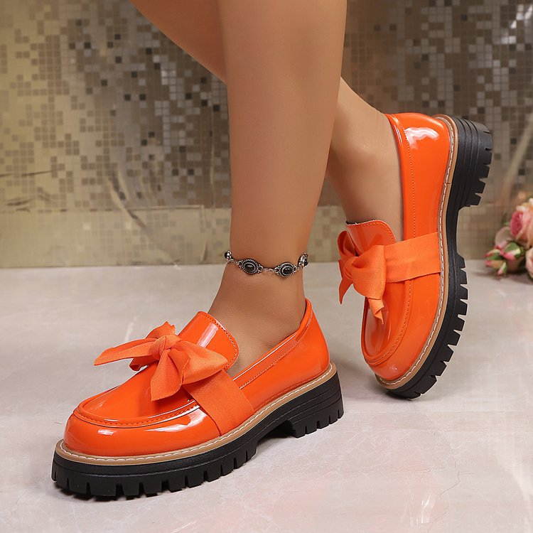 Loafers Damen mit Chunky-Sohle und Schleifen-Detail - 6 - Jasminaboutique.com