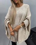 Pullover Damen mit weitem Schnitt und Rundhalsausschnitt - 3 - Jasminaboutique.com