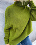 Pullover Damen mit hohem Kragen und Raglanärmeln - 4 - Jasminaboutique.com
