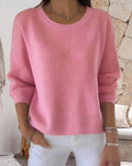 Pullover Damen Rundhalsausschnitt lange Ärmel - 1 - Jasminaboutique.com