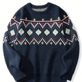 Pullover Damen mit klassischem Muster und lässigem Schnitt - 1 - Jasminaboutique.com
