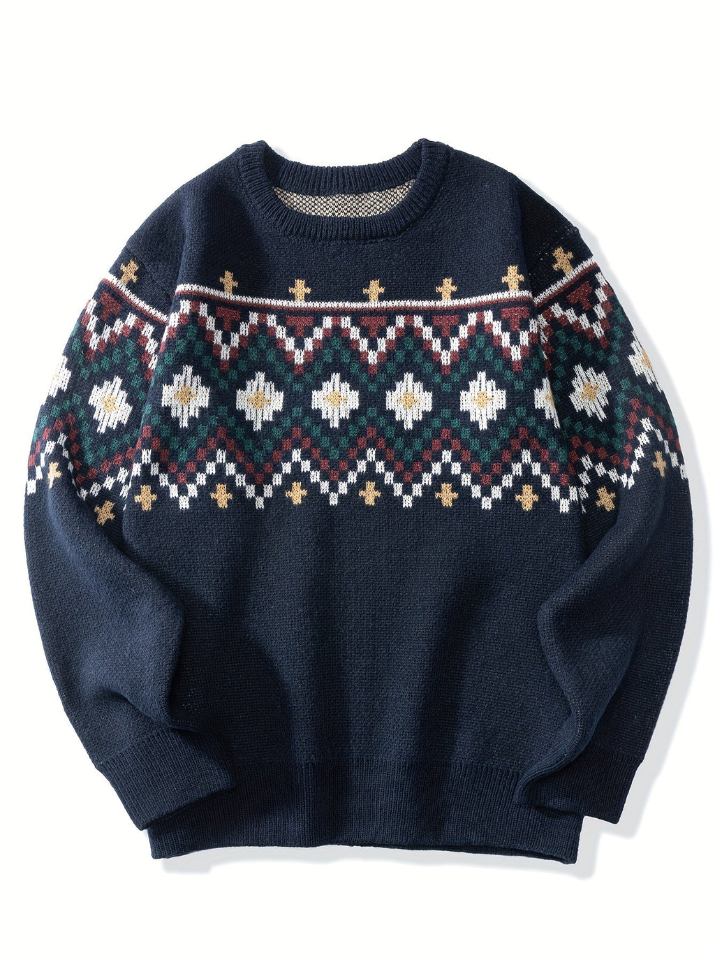 Pullover Damen mit klassischem Muster und lässigem Schnitt - 2 - Jasminaboutique.com