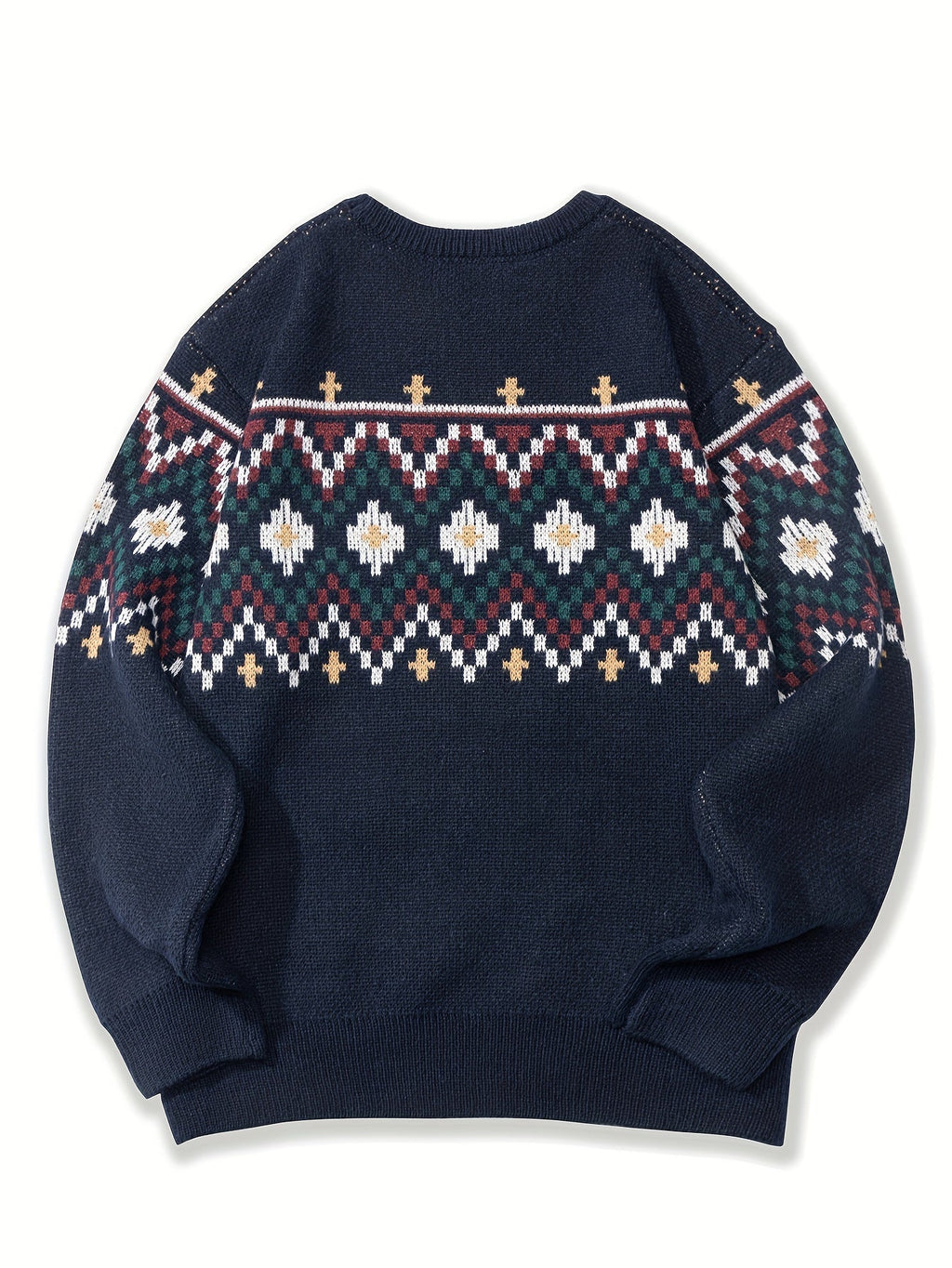 Pullover Damen mit klassischem Muster und lässigem Schnitt - 3 - Jasminaboutique.com