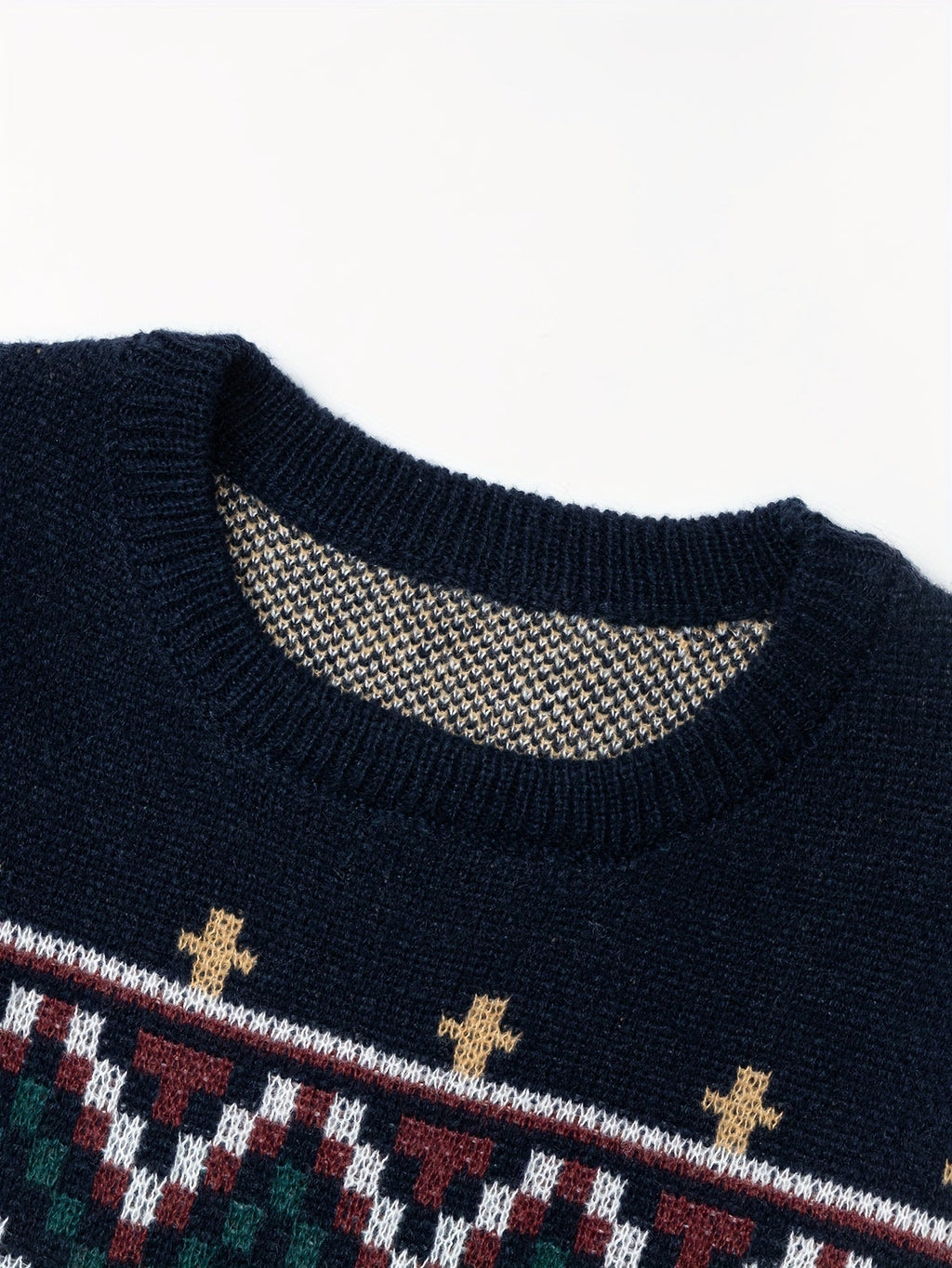 Pullover Damen mit klassischem Muster und lässigem Schnitt - 4 - Jasminaboutique.com