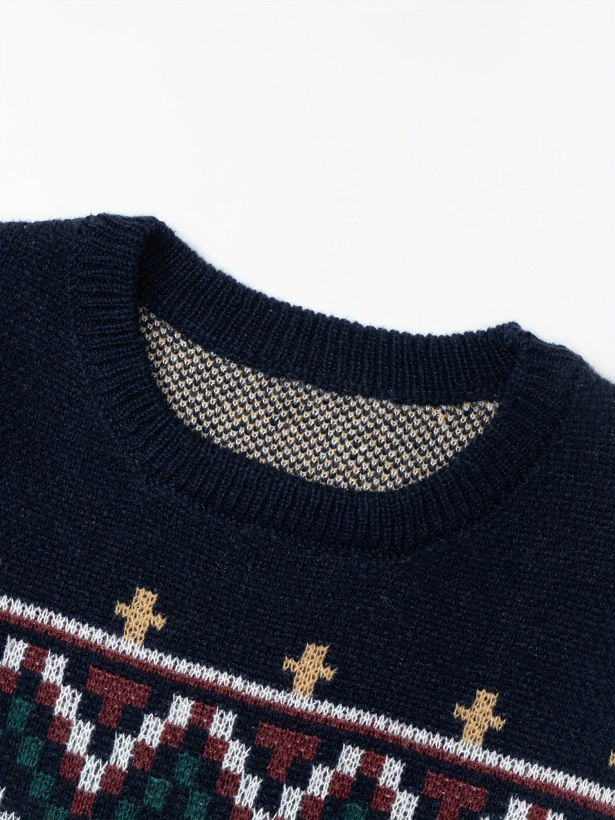 Pullover Damen mit klassischem Muster und lässigem Schnitt - 4 - Jasminaboutique.com