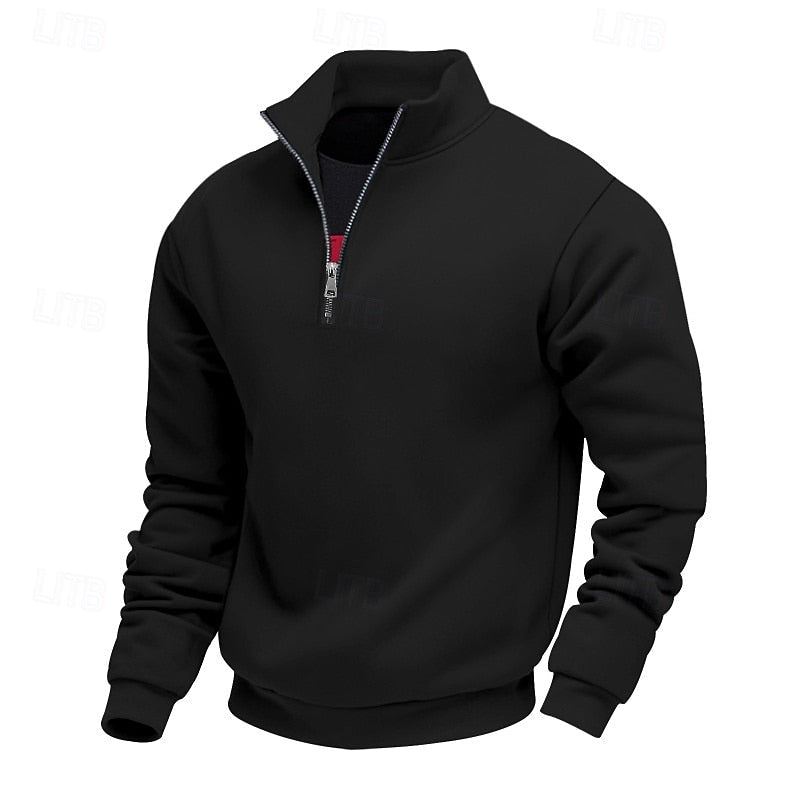 Pullover Herren mit Stehkragen und Reißverschluss - 12 - Jasminaboutique.com